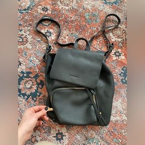 Top Shop Black Leather Back Pack
